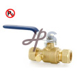 Lead free brass compression ball valve with drain